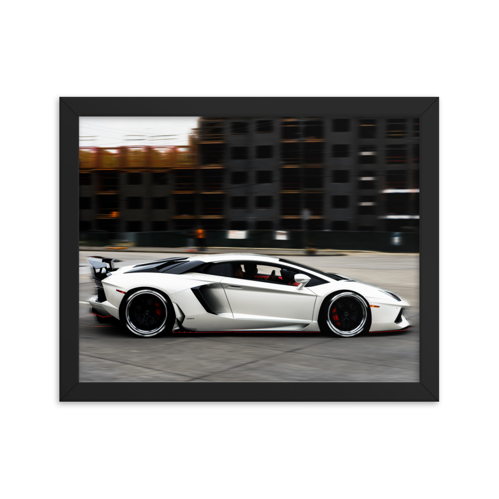 White Lamborghini Aventador