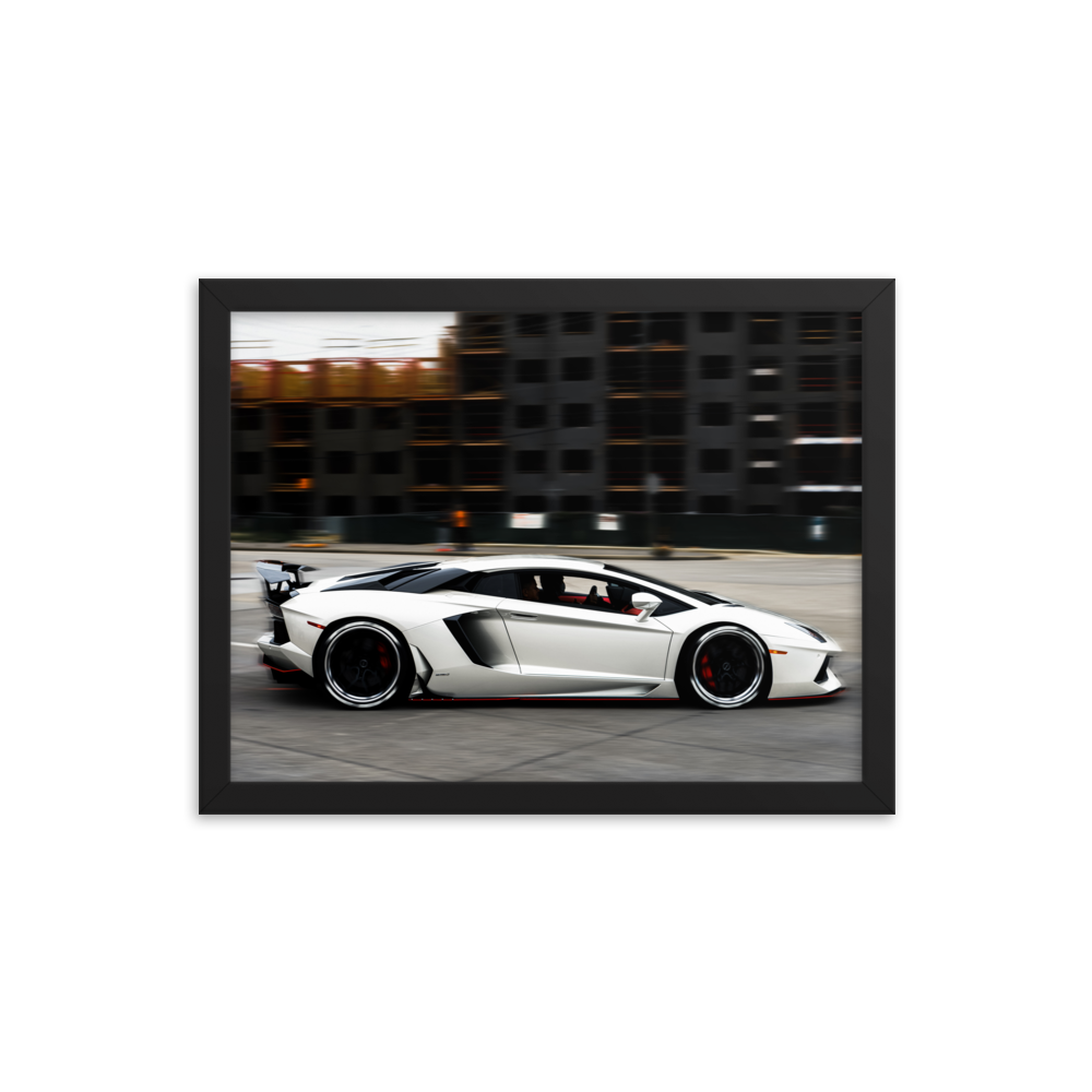 White Lamborghini Aventador