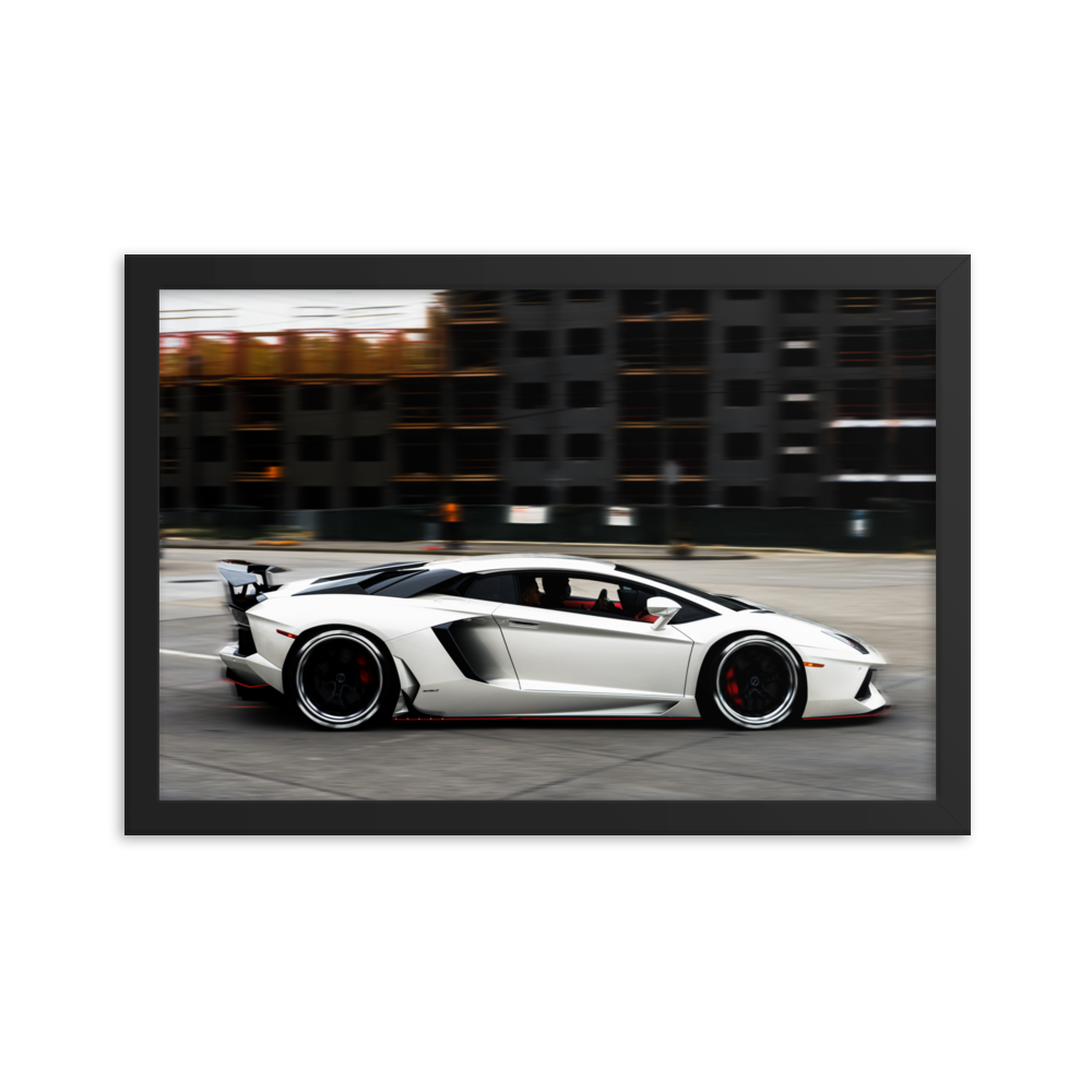 White Lamborghini Aventador