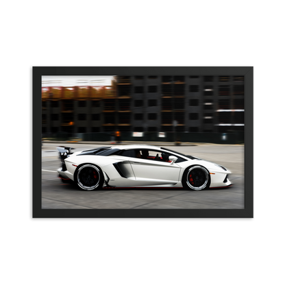 White Lamborghini Aventador