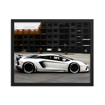 White Lamborghini Aventador