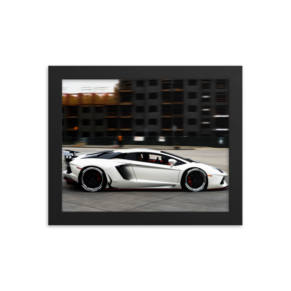 White Lamborghini Aventador