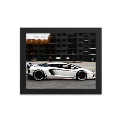 White Lamborghini Aventador