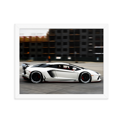 White Lamborghini Aventador