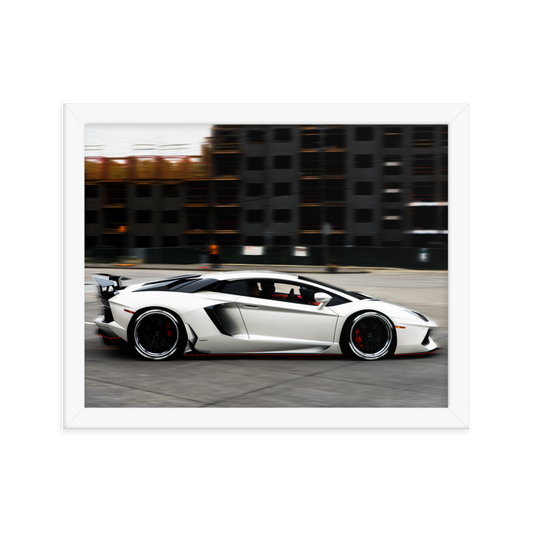 White Lamborghini Aventador