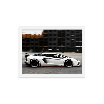 White Lamborghini Aventador